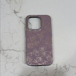 VELVET CAVIAR iPhone 14 Pro Case in DUSTY ROSE CHROME FLORAL